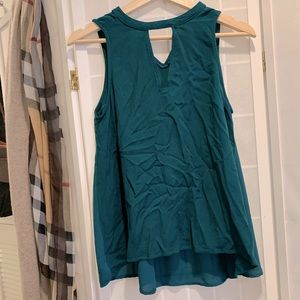 Halter button back work tank